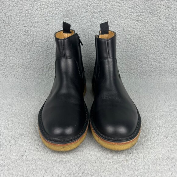 A.P.C. Boots Mens 8 / EU 41 Shoes Black Leather Crepe Sole Chelsea Ankle Zip APC - Picture 4 of 13